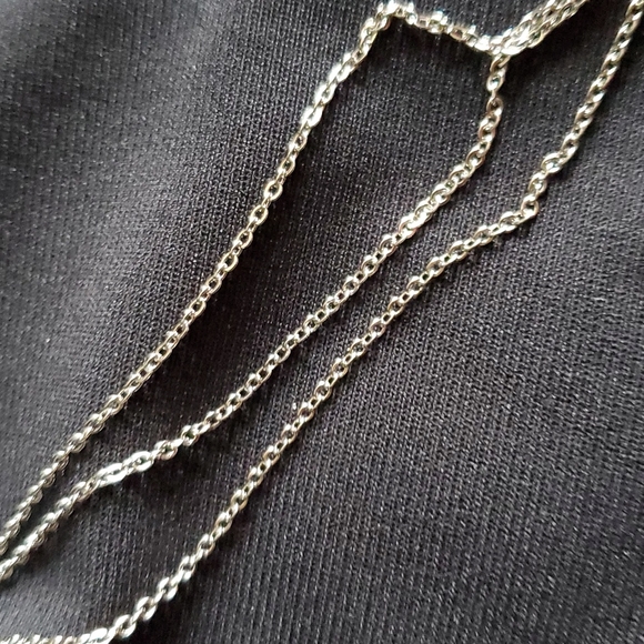 Triple Chain Heart Pendant Necklace - Picture 4 of 6